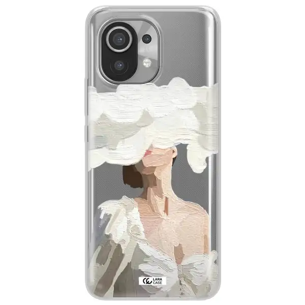 a woman with a cloud covering her face Xiaomi Mi 11 Clear TPU Case
