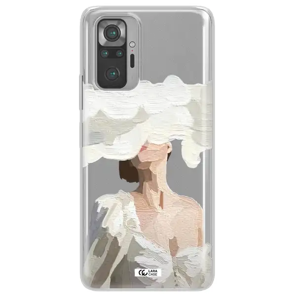 a woman with a cloud covering her face Xiaomi Note 10 Pro Clear TPU Case