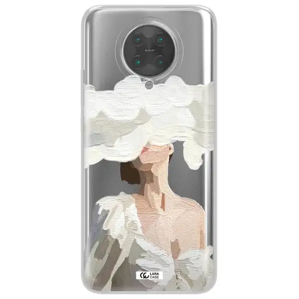 a woman with a cloud covering her face Xiaomi Poco F2 Pro Clear TPU Case