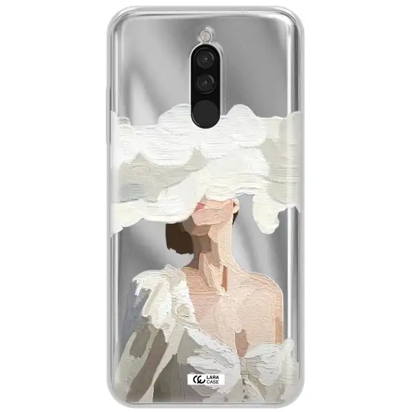 A Woman With A Cloud Covering Her Face Xiaomi Redmi 8 Clear Tpu Case