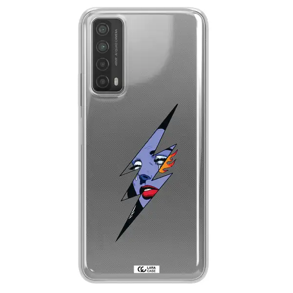 a lightning bolt with a woman's face Huawei P Smart 2021 Clear TPU Case
