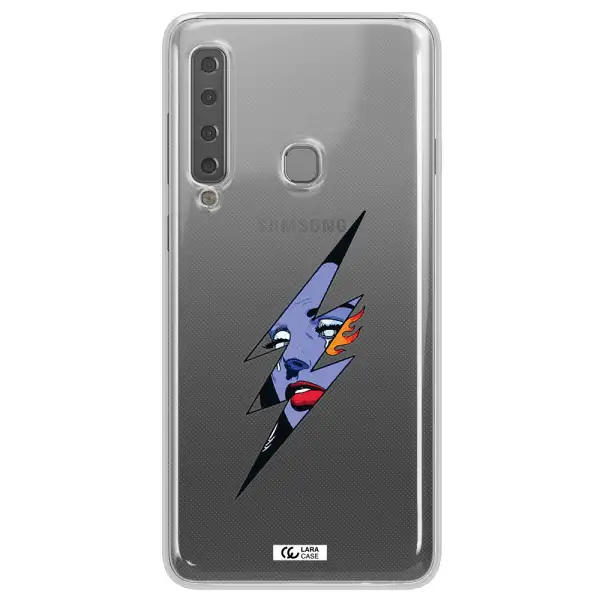a lightning bolt with a woman's face Samsung A9 2018 Clear TPU Case