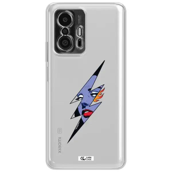 A Lightning Bolt With A Woman's Face Xiaomi 11T Pro Clear Tpu Case
