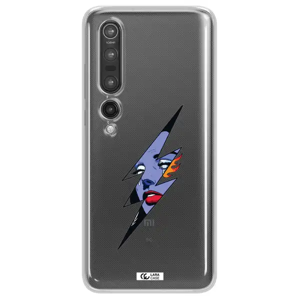 a lightning bolt with a woman's face Xiaomi Mi 10 Pro Clear TPU Case