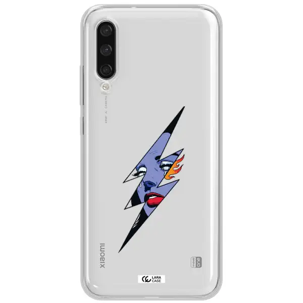 A Lightning Bolt With A Woman's Face Xiaomi Mi A3 Clear Tpu Case