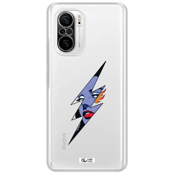 A Lightning Bolt With A Woman's Face Xiaomi Poco F3 Clear Tpu Case
