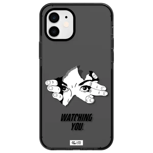a hand with a hole in the wall Apple iPhone 11 impact Smoke Black Case