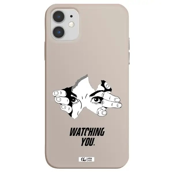 a hand with a hole in the wall Apple iPhone 11 Silicone Stone Case