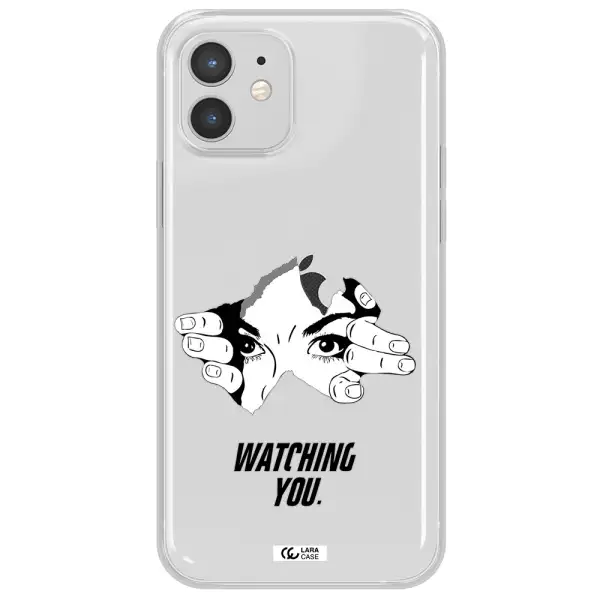 a hand with a hole in the wall Apple iPhone 12 mini Clear TPU Case