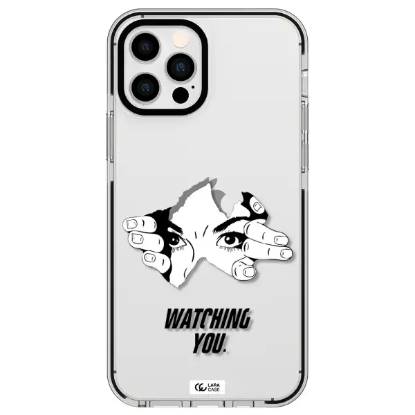 a hand with a hole in the wall Apple iPhone 12 pro impact black border Case