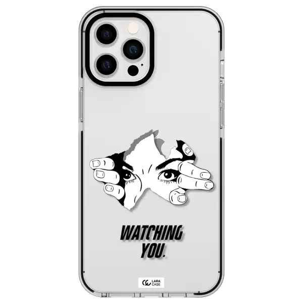 a hand with a hole in the wall Apple iPhone 12 pro max impact black border Case