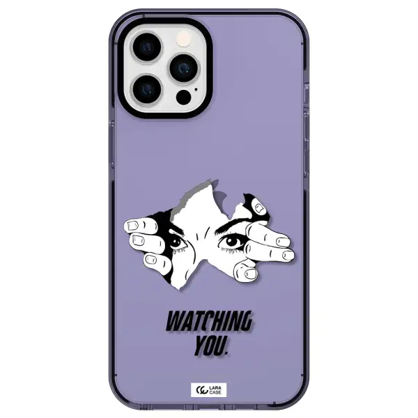 a hand with a hole in the wall Apple iPhone 12 pro max impact Lilac Case