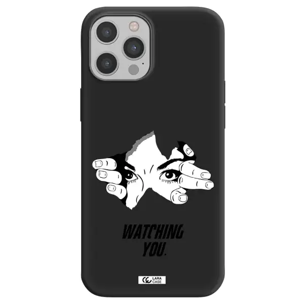 a hand with a hole in the wall Apple iPhone 12 pro Silicone black Case