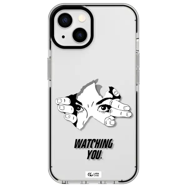 a hand with a hole in the wall Apple iPhone 13 impact black border Case