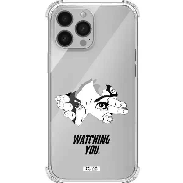 a hand with a hole in the wall Apple iPhone 13 Pro Max Clear PC Case