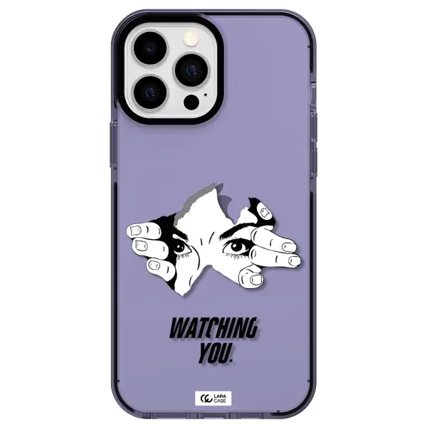 a hand with a hole in the wall Apple iPhone 13 Pro Max impact Lilac Case