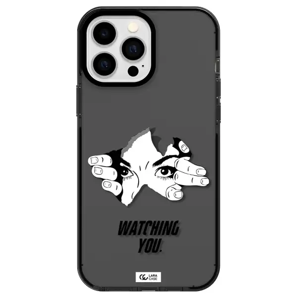 a hand with a hole in the wall Apple iPhone 13 Pro Max impact Smoke Black Case