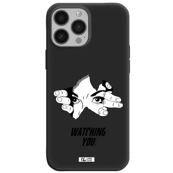 a hand with a hole in the wall Apple iPhone 13 Pro Silicone black Case