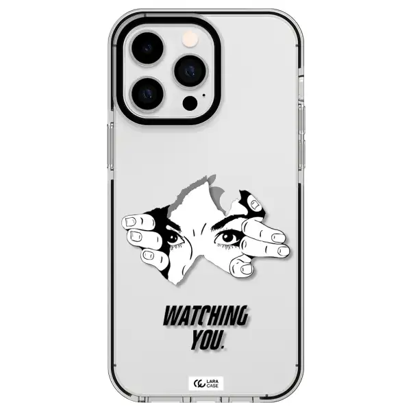 a hand with a hole in the wall Apple iPhone 14 pro max impact black border Case