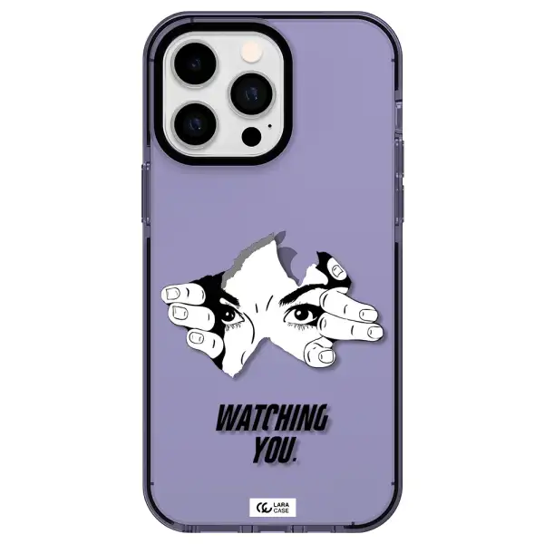 a hand with a hole in the wall Apple iPhone 14 pro max impact Lilac Case