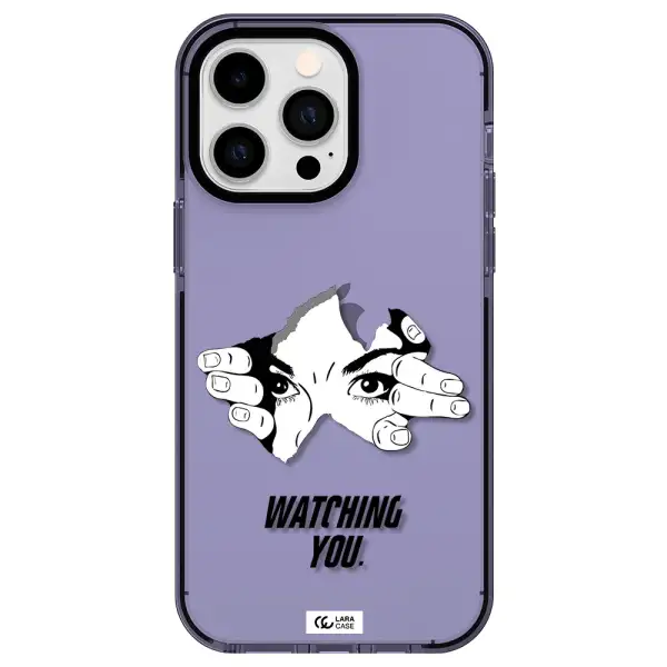 a hand with a hole in the wall Apple iPhone 15 Pro impact Lilac Case