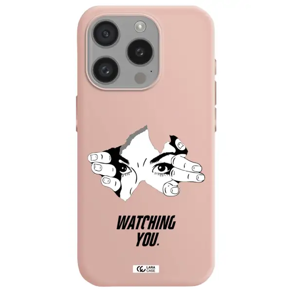 A Hand With A Hole In The Wall Apple Iphone 15 Pro Silicone Pastel Pink Case