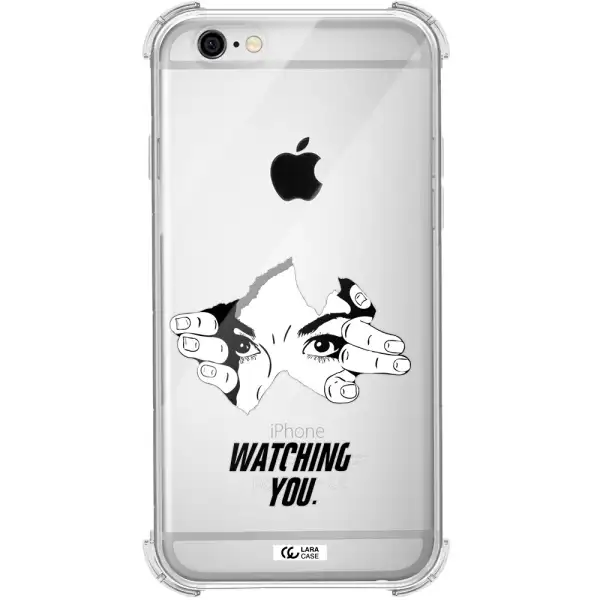 a hand with a hole in the wall Apple iPhone 6 Clear PC Case