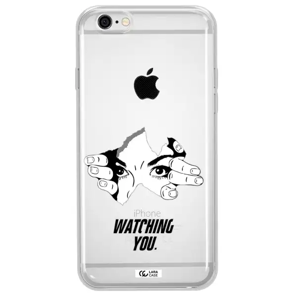 a hand with a hole in the wall Apple iPhone 6 Clear TPU Case