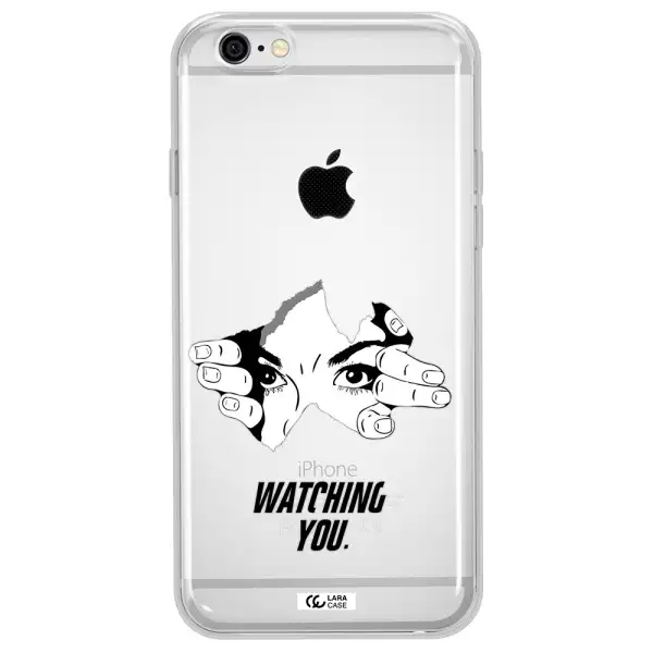 a hand with a hole in the wall Apple iPhone 6 plus Clear TPU Case