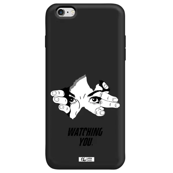 a hand with a hole in the wall Apple iPhone 6 plus Silicone black Case