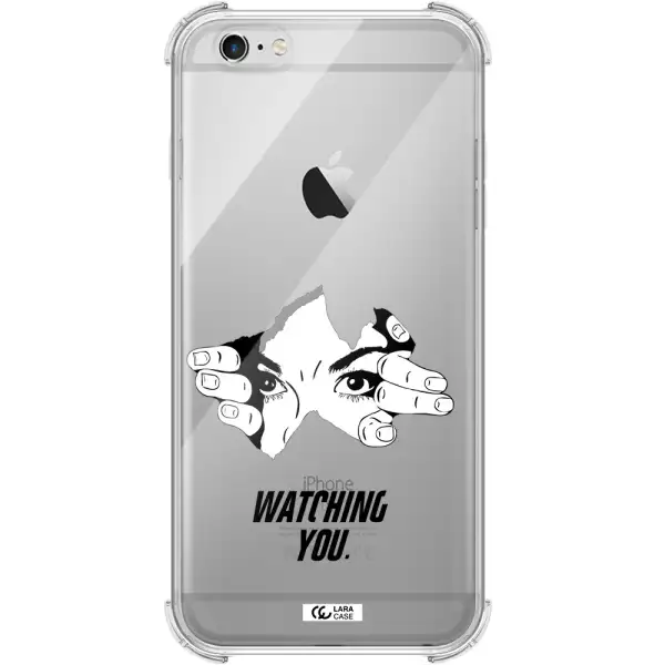 a hand with a hole in the wall Apple iPhone 6 s plus Clear PC Case