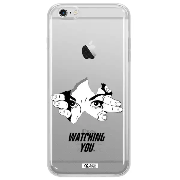 a hand with a hole in the wall Apple iPhone 6 s plus Clear TPU Case