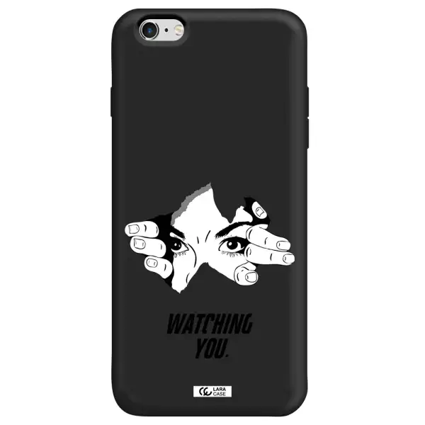 a hand with a hole in the wall Apple iPhone 6 s plus Silicone black Case