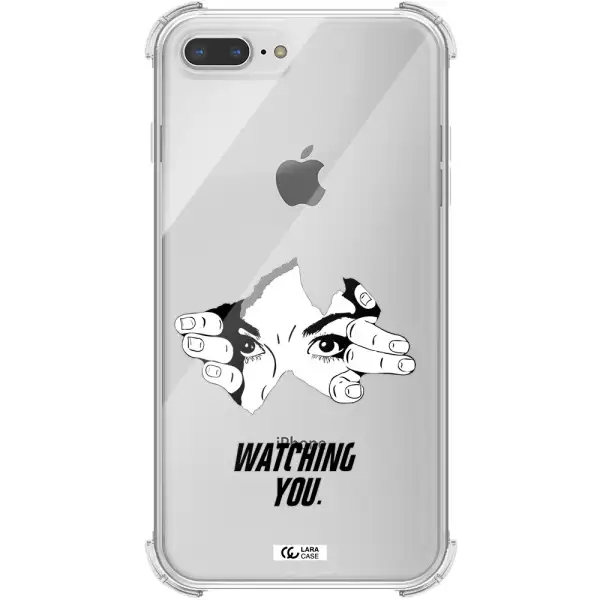 a hand with a hole in the wall Apple iPhone 8 plus Clear PC Case