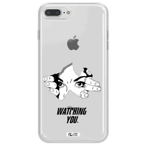 a hand with a hole in the wall Apple iPhone 8 plus Clear TPU Case