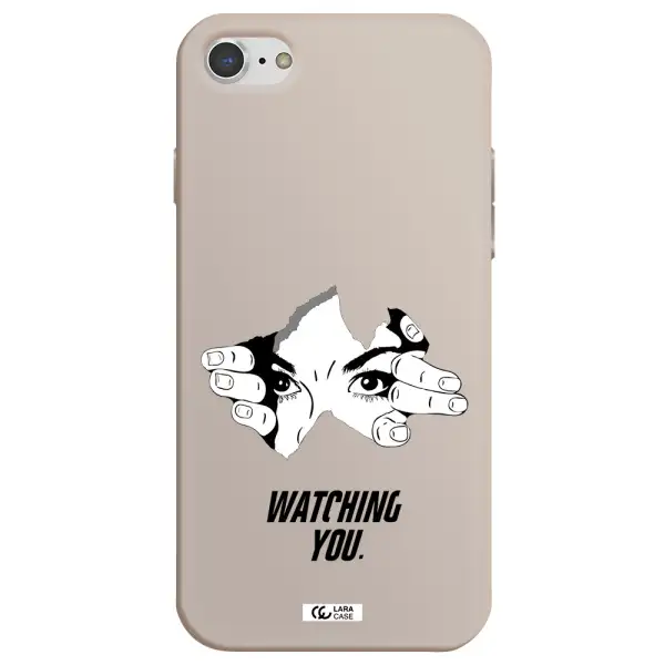 a hand with a hole in the wall Apple iPhone 8 Silicone Stone Case