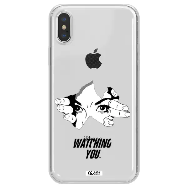 a hand with a hole in the wall Apple iPhone XS max Clear TPU Case
