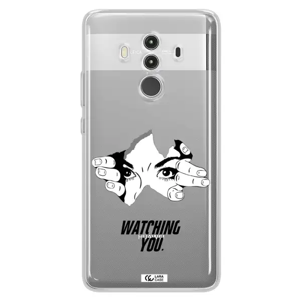 a hand with a hole in the wall Huawei Mate 10 Clear TPU Case