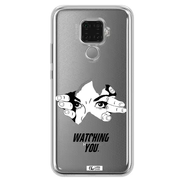 a hand with a hole in the wall Huawei Mate 30 Lite Clear TPU Case