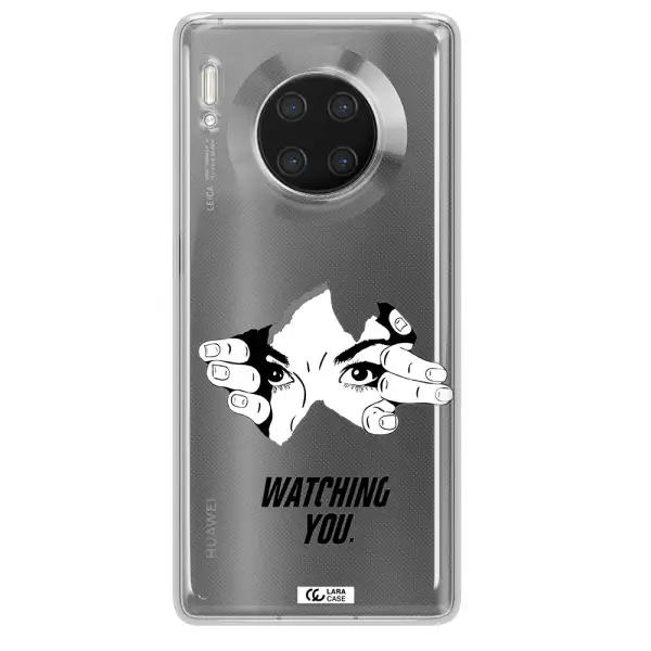 a hand with a hole in the wall Huawei Mate 30 Pro Clear TPU Case