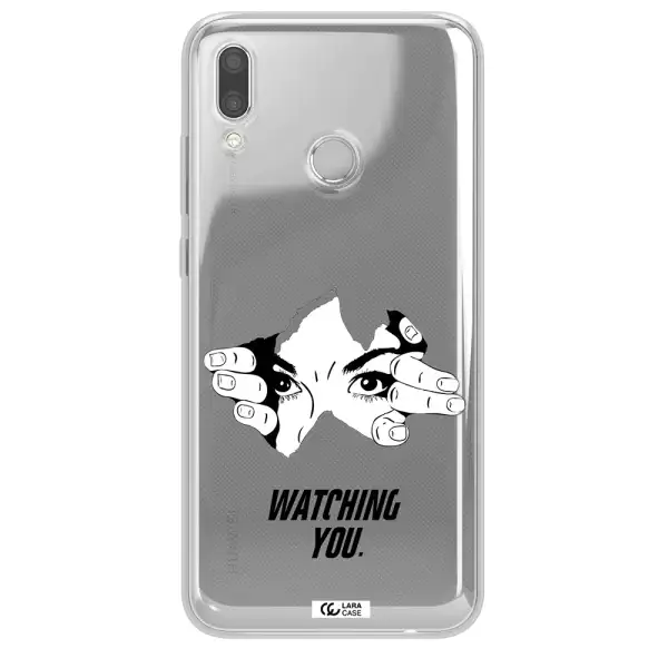 a hand with a hole in the wall Huawei P Smart 2019 Clear TPU Case