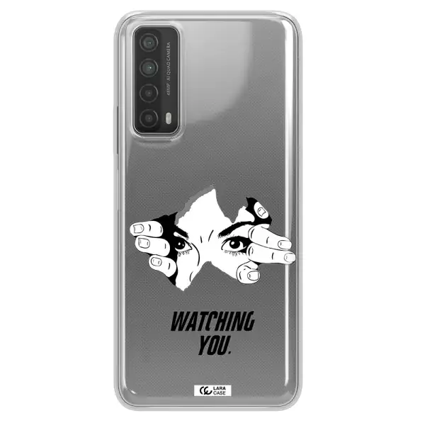a hand with a hole in the wall Huawei P Smart 2021 Clear TPU Case