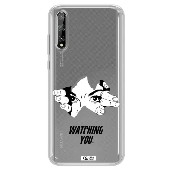 a hand with a hole in the wall Huawei P Smart S Clear TPU Case