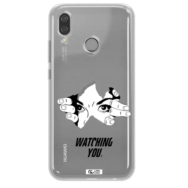 a hand with a hole in the wall Huawei P20 Lite Clear TPU Case