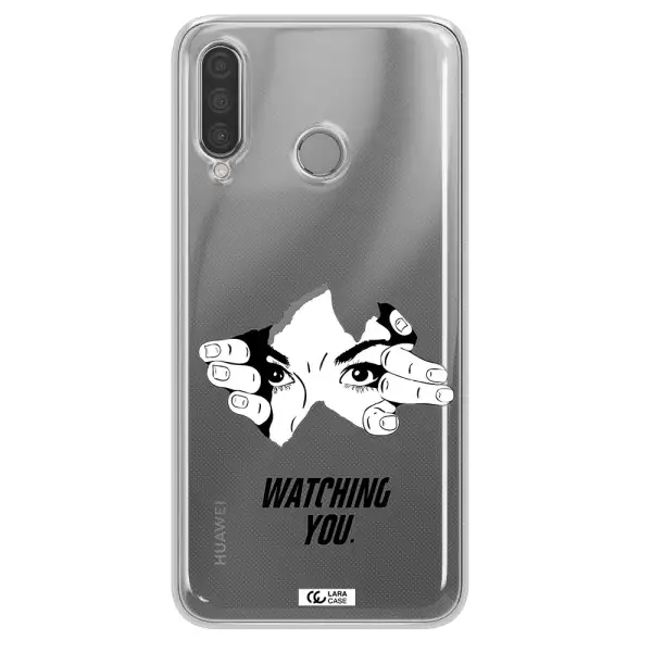 a hand with a hole in the wall Huawei P30 Lite Clear TPU Case