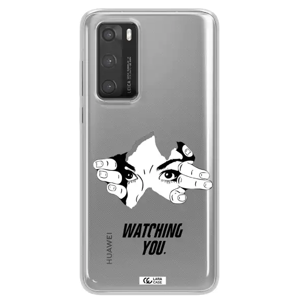 a hand with a hole in the wall Huawei P40 Clear TPU Case