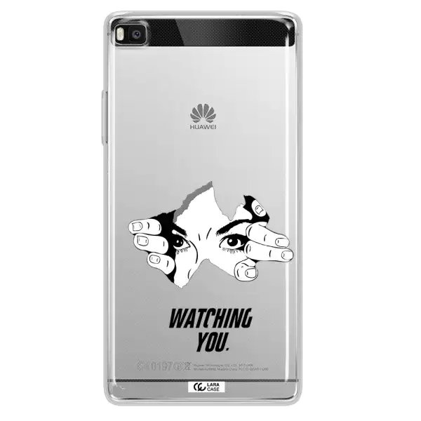 a hand with a hole in the wall Huawei P8 Clear TPU Case