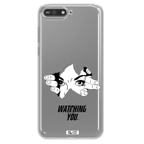 a hand with a hole in the wall Huawei Y6 2018 Clear TPU Case