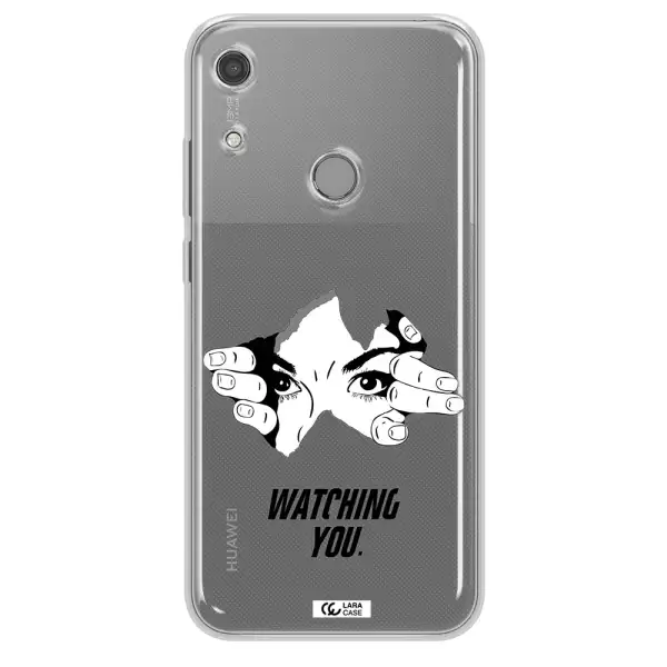 a hand with a hole in the wall Huawei Y6S Clear TPU Case