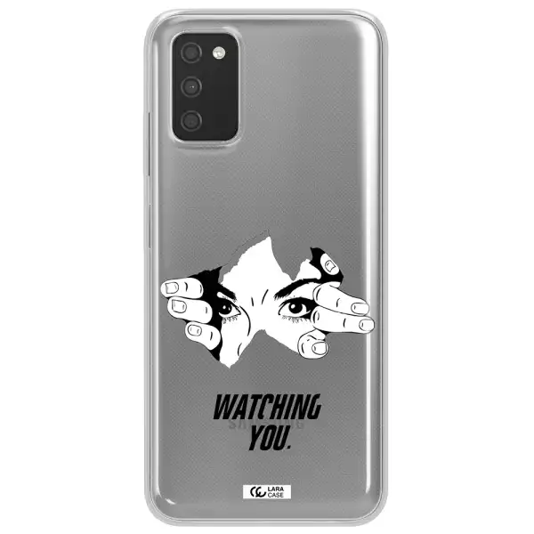 a hand with a hole in the wall Samsung A03S Clear TPU Case